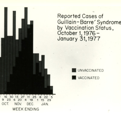Chart tracking the reported cases of Guillain-Barré Syndrome