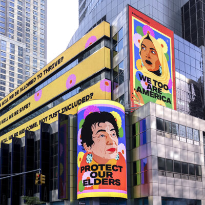 We Are More installation, Times Square, New York, 2021
